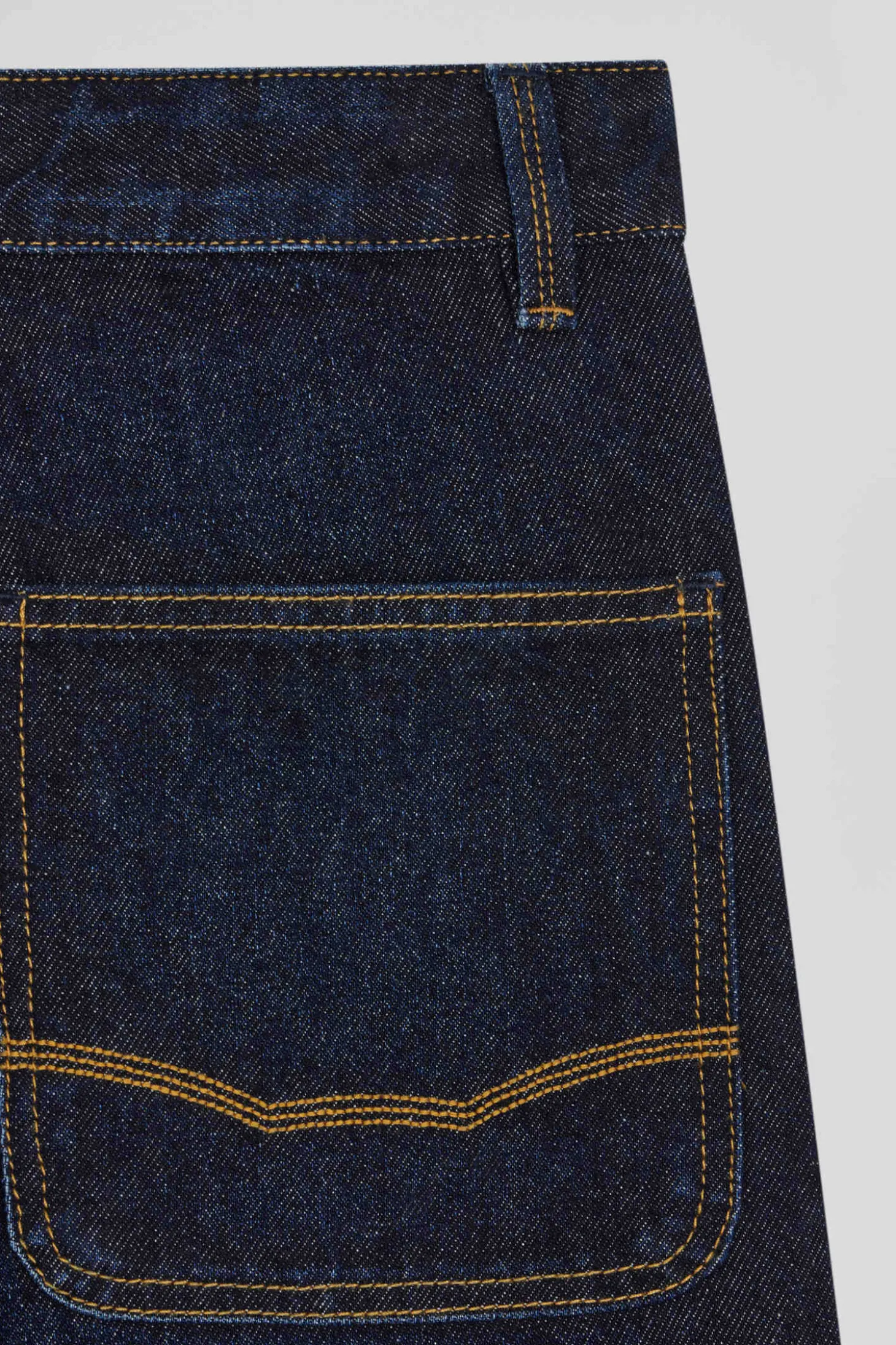 Oversize Navy blue cotton denim cargo jeans
