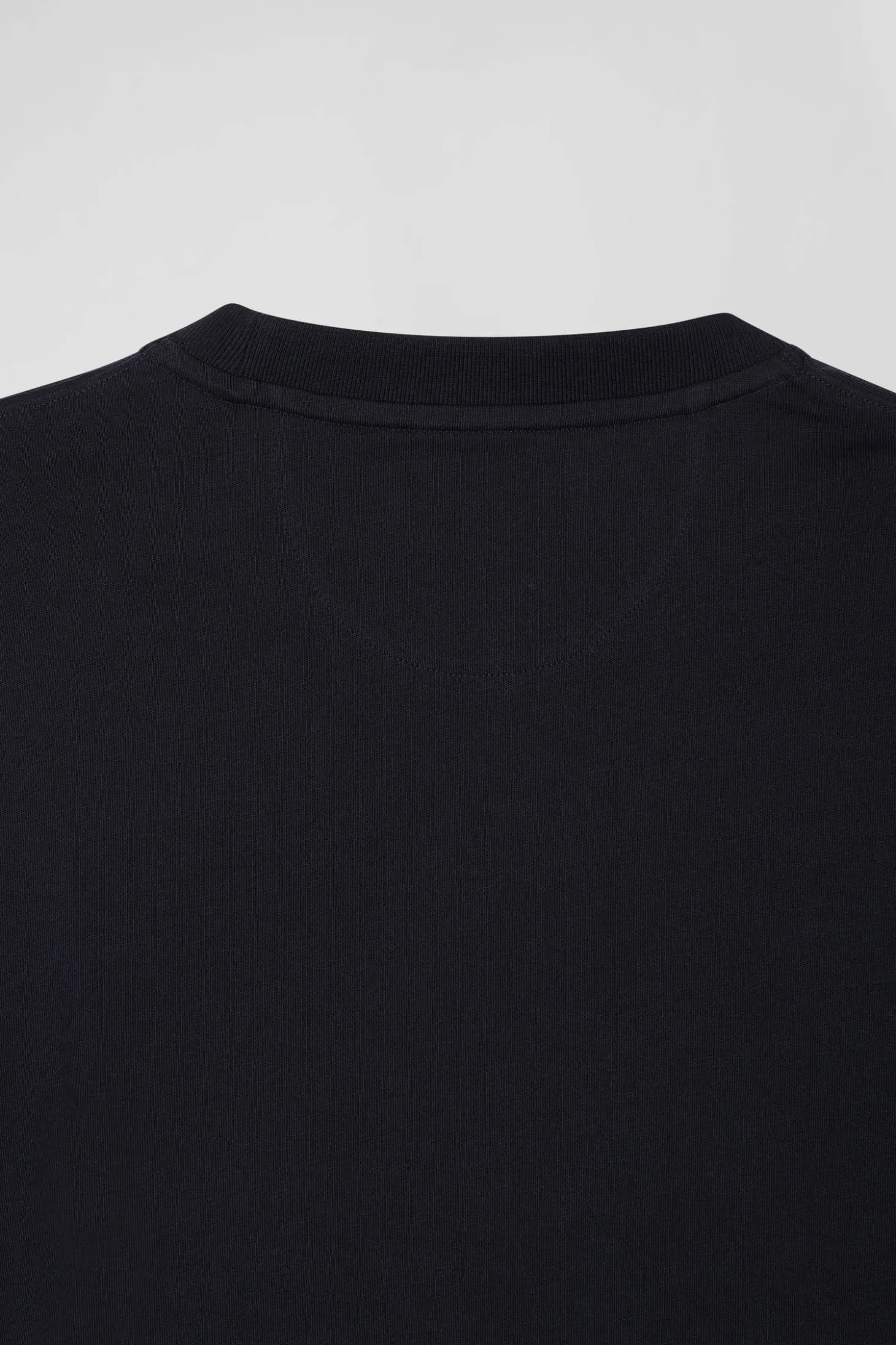 Oversize navy short-sleeved cotton T-shirt with Eden Park print