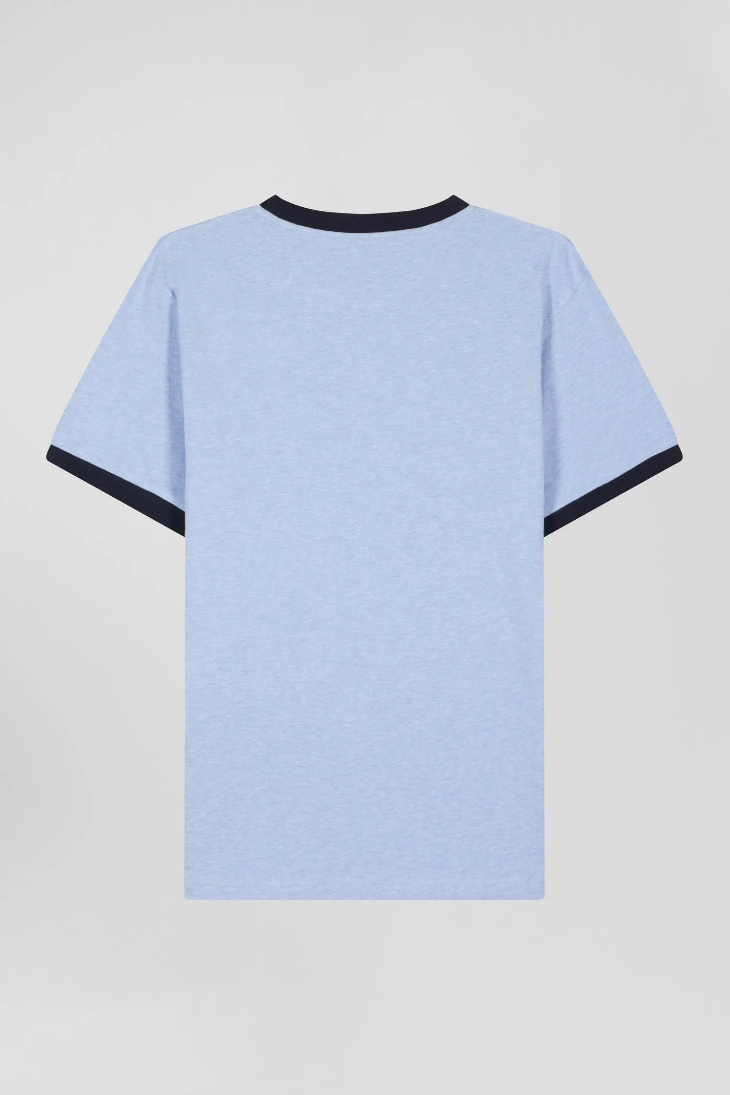 Oversize sky blue short-sleeved cotton T-shirt with Eden Park print