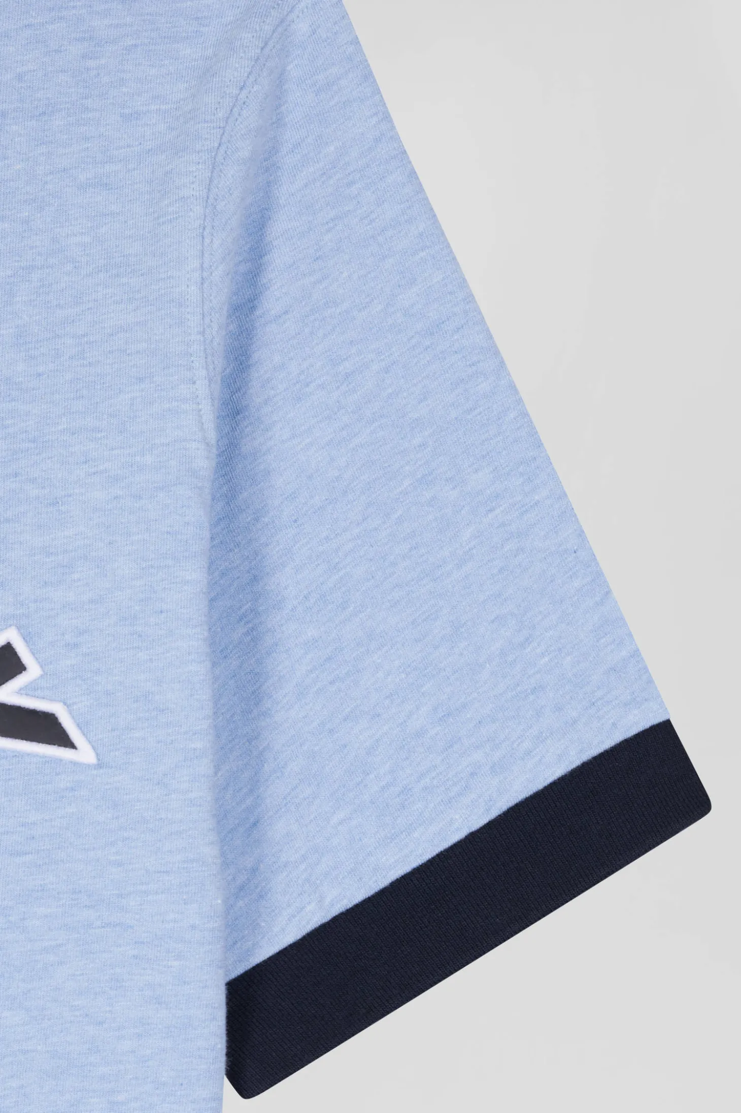 Oversize sky blue short-sleeved cotton T-shirt with Eden Park print