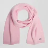 Pink plain cotton scarf