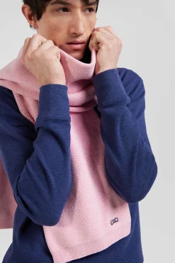 Pink plain cotton scarf