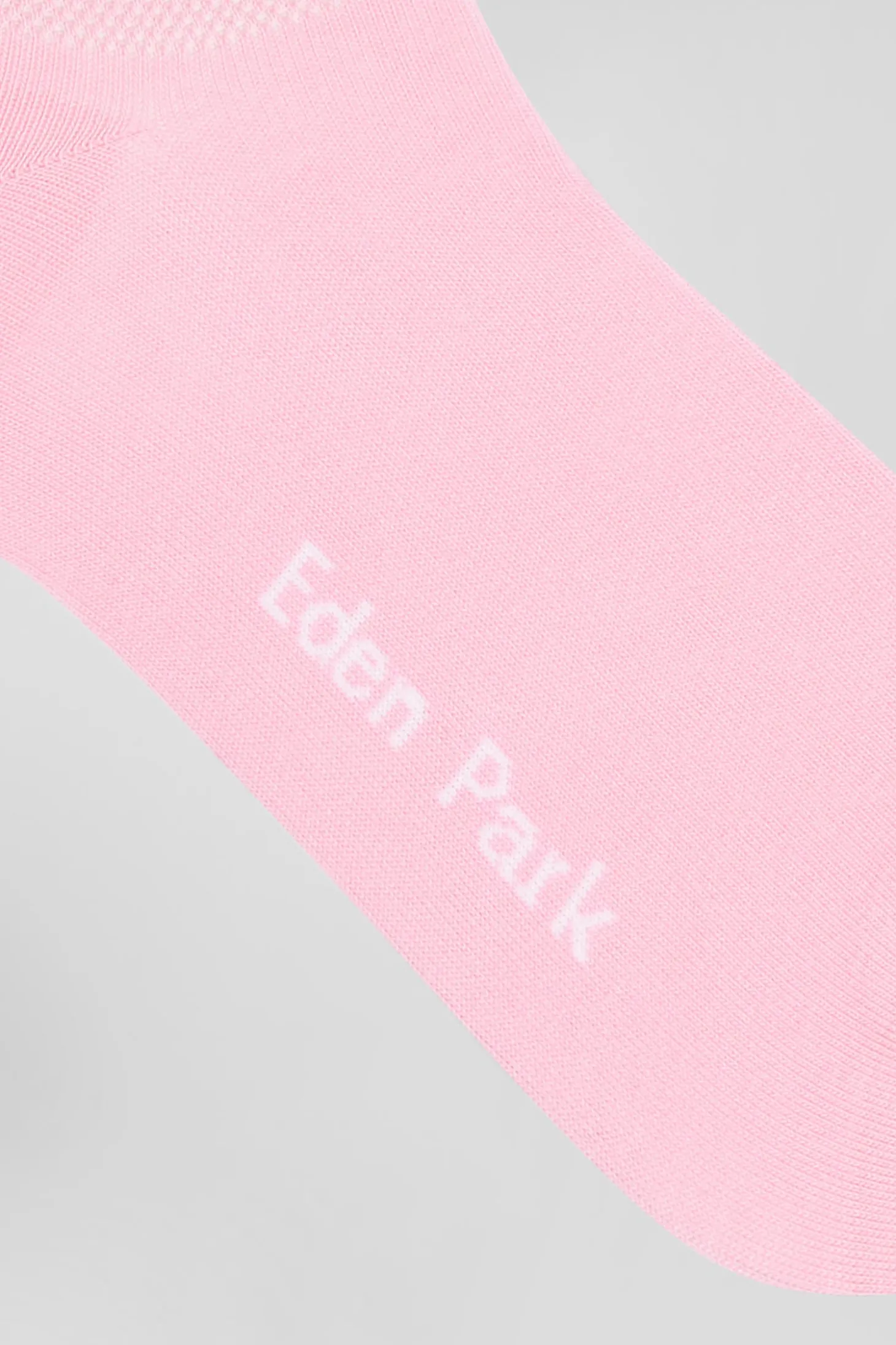 Pink socks with knit plays in stretch cotton