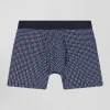 Pink stretch cotton boxers with micro patterns