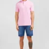 Pink stretch pima cotton polo