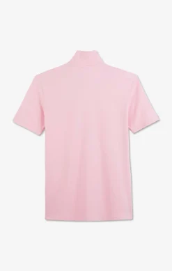 Pink stretch pima cotton polo