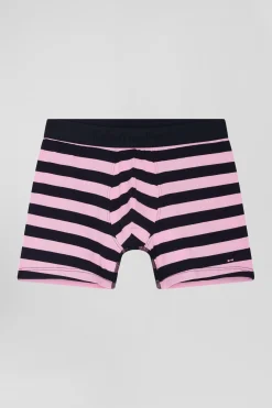 Pink striped stretch cotton boxers