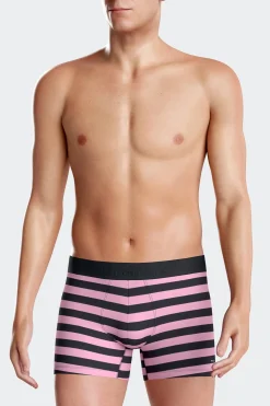 Pink striped stretch cotton boxers