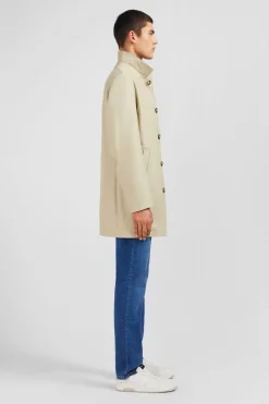 Plain beige raincoat