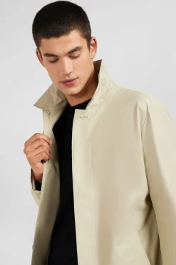 Plain beige raincoat