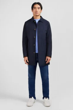 Plain navy raincoat