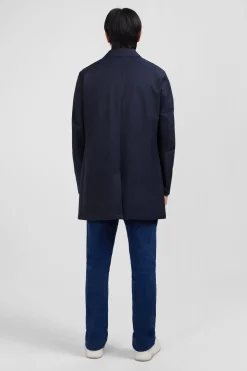 Plain navy raincoat
