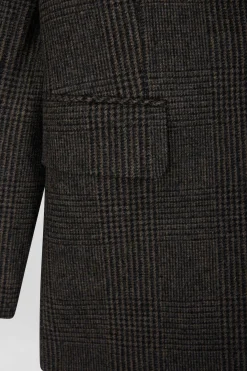 Prince of Wales wool blend blazer Oversized fit