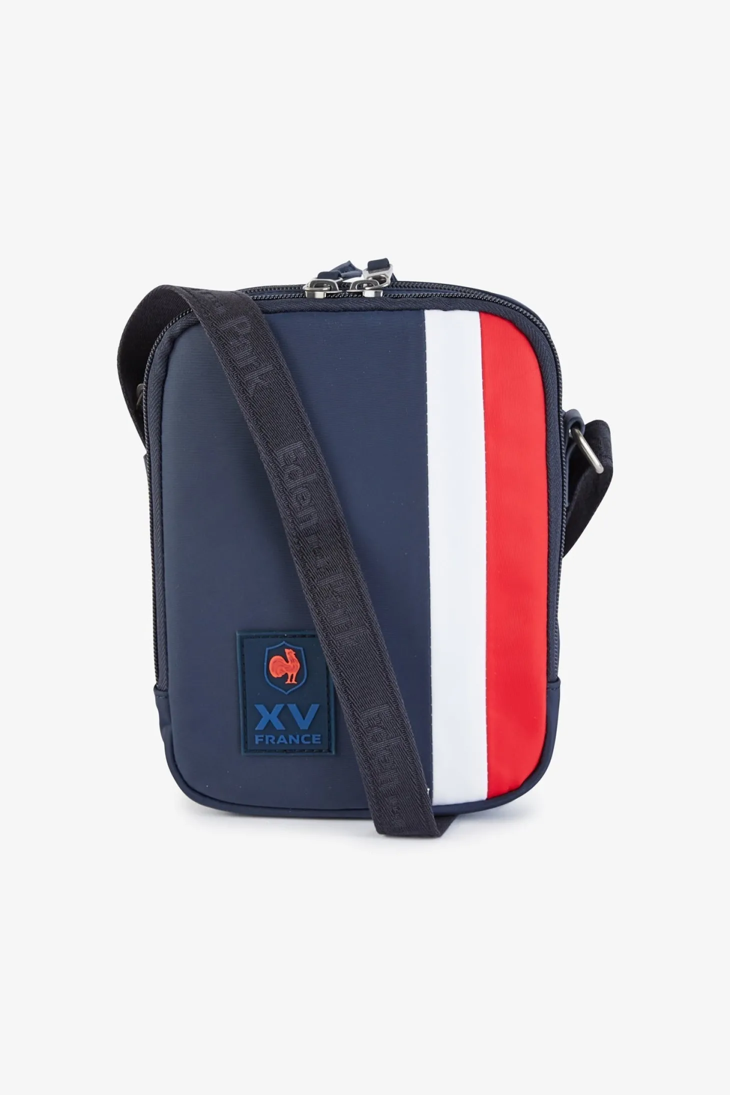 Rectangular messenger bag with tricolour France XV