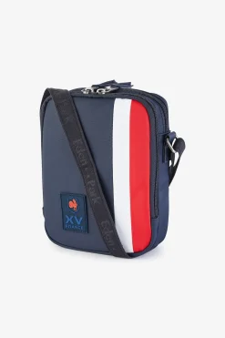Rectangular messenger bag with tricolour France XV
