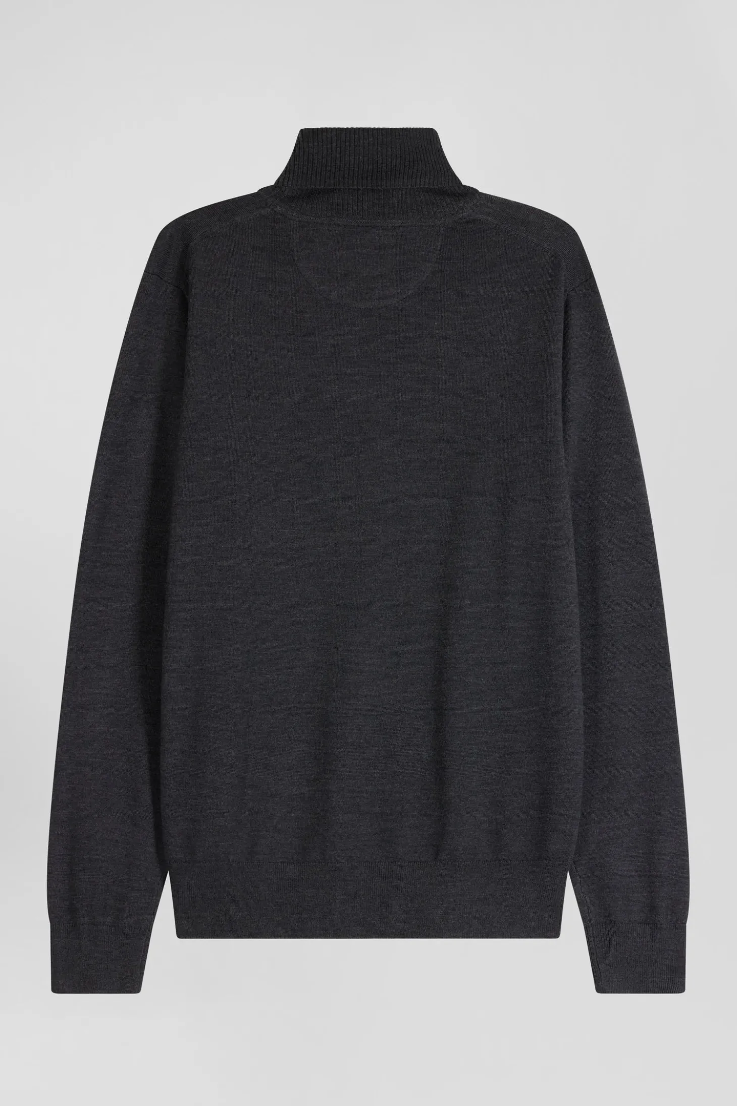 Regular anthracite grey merino wool turtleneck jumper
