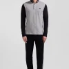 Regular black bicolor long-sleeved cotton piqué polo shirt with jacquard collar