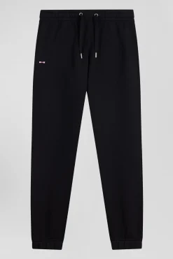 Regular black brushed fleece jogging bottoms