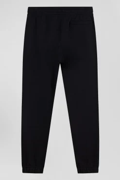 Regular black brushed fleece jogging bottoms