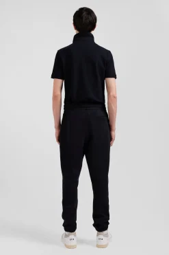Regular black brushed fleece jogging bottoms