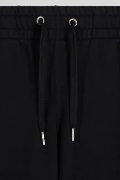 Regular black brushed fleece jogging bottoms
