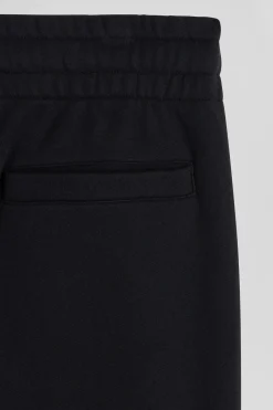 Regular black brushed fleece jogging bottoms