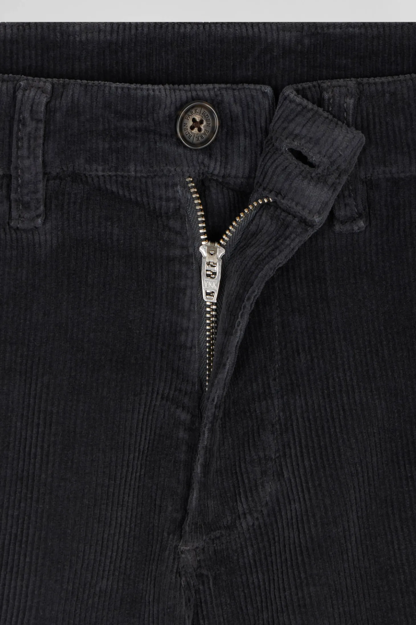 Regular brown stretch cotton chino trousers