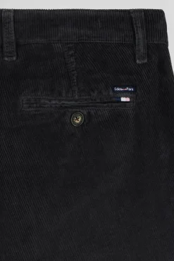 Regular brown stretch cotton chino trousers