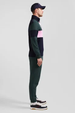 Regular camel long-sleeved Pima cotton rugby shirt