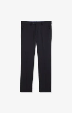 Regular dark blue wool trousers with broken fold