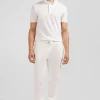 Regular ecru brushed fleece jogging bottoms