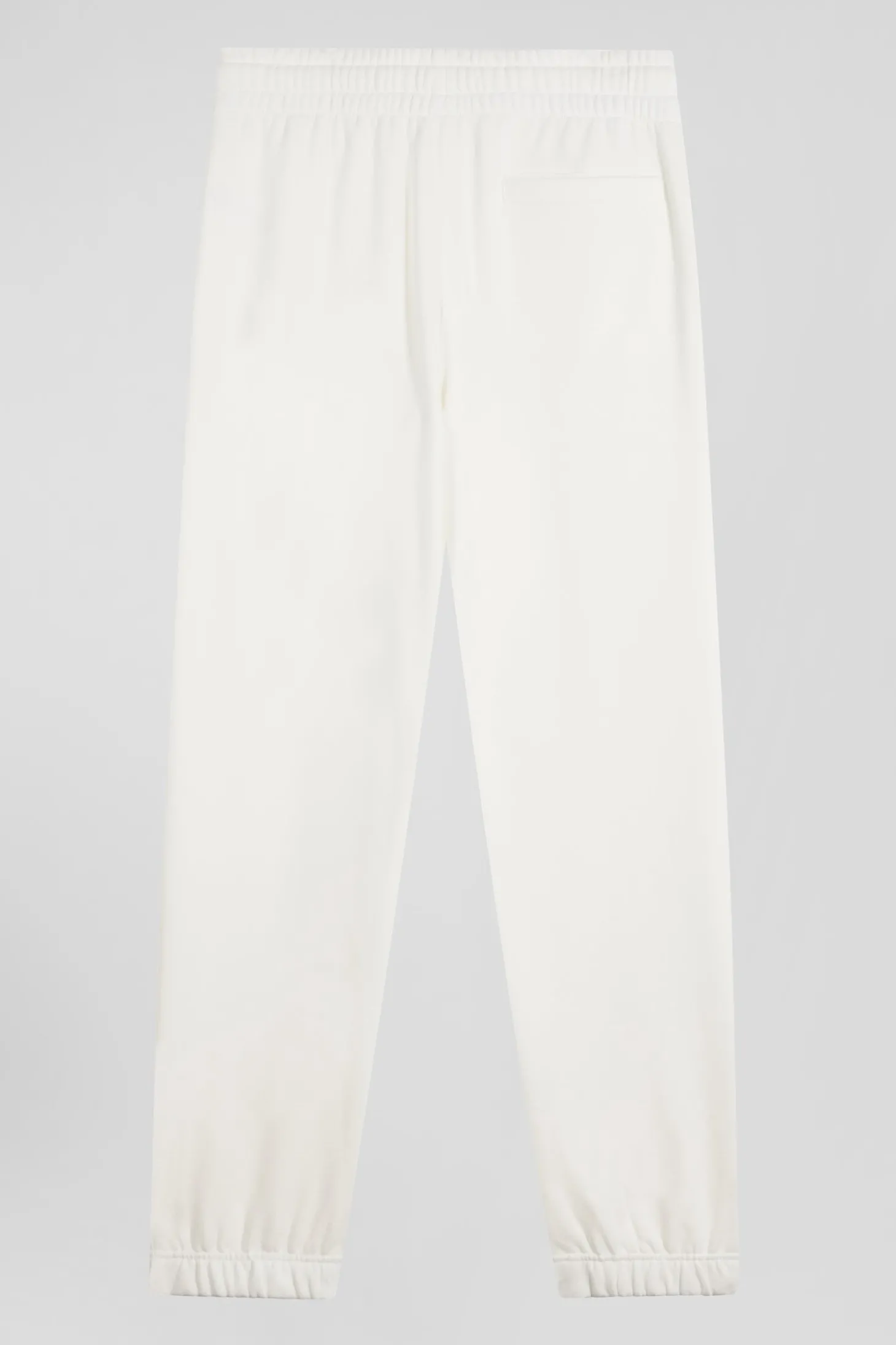 Regular ecru brushed fleece jogging bottoms