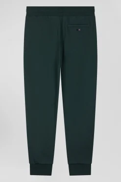 Regular green brushed cotton fleece jogging bottoms