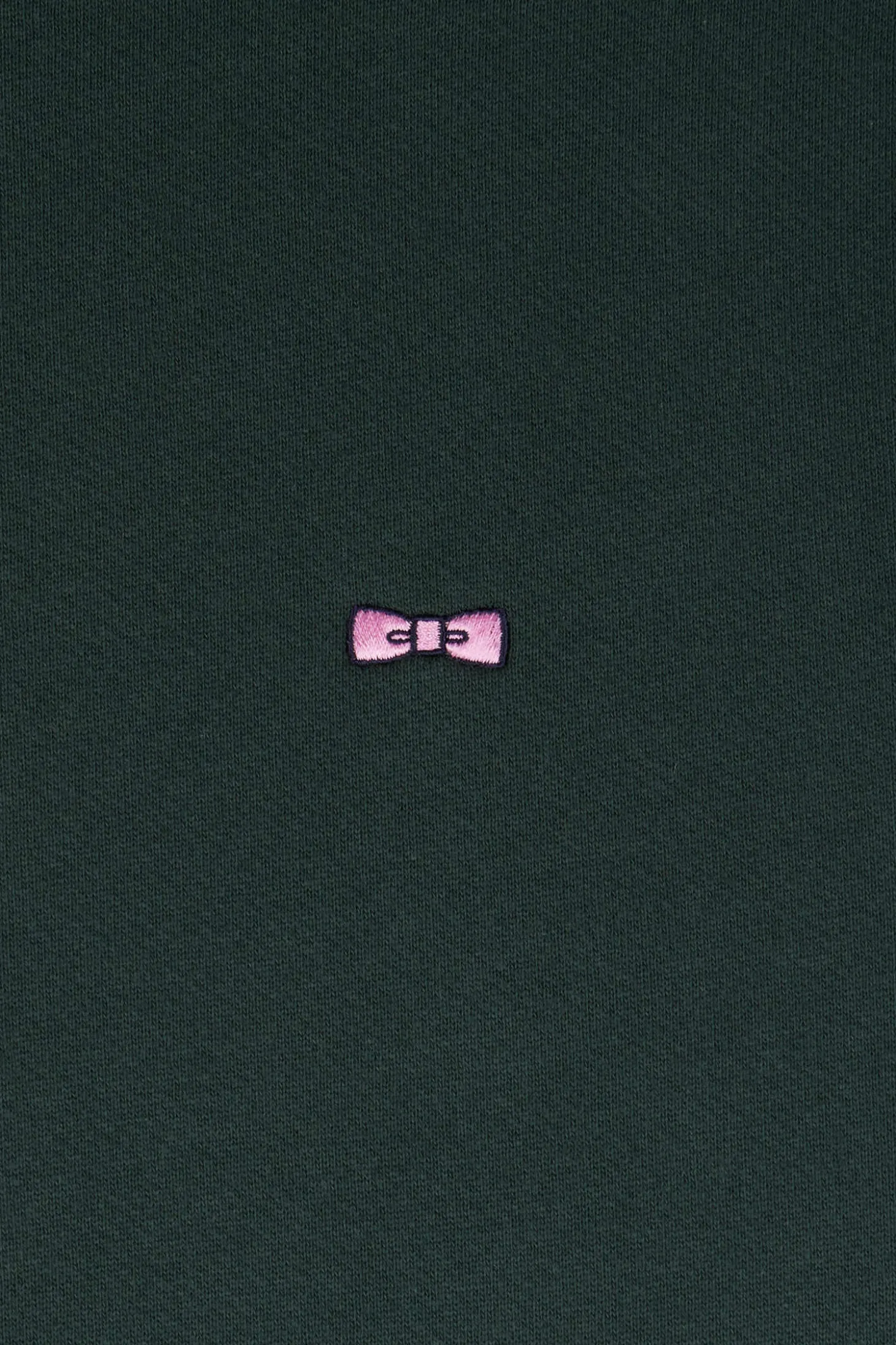 Regular green brushed cotton fleece sweatshirt