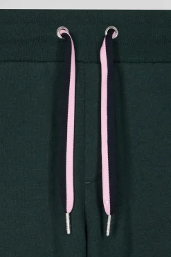Regular green brushed cotton fleece jogging bottoms