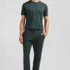 Regular green brushed fleece jogging bottoms