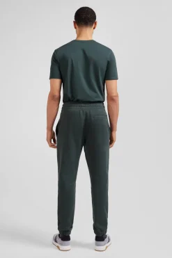 Regular green brushed fleece jogging bottoms