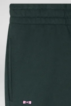 Regular green brushed fleece jogging bottoms