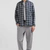 Regular green checked cotton shirt