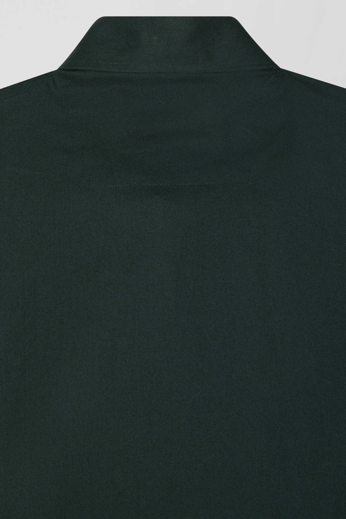Regular green oxford cotton shirt with striped bow tie detail