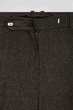 Regular grey blended wool shorts