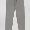 Regular grey brushed fleece jogging bottoms