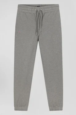 Regular grey brushed fleece jogging bottoms