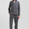Regular grey long-sleeved cotton rugby shirt with bow tie details
