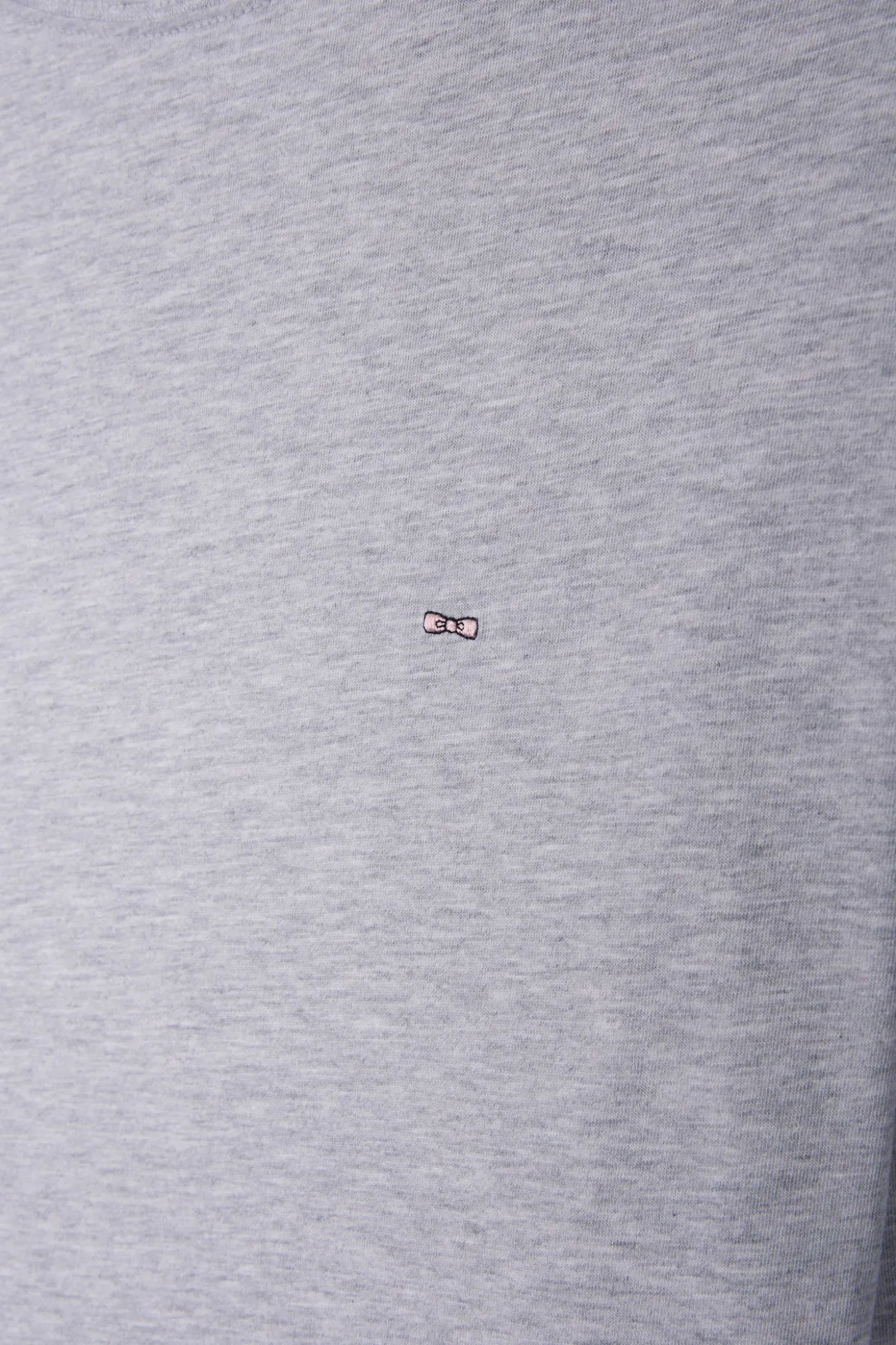 Regular grey long-sleeved cotton T-shirt