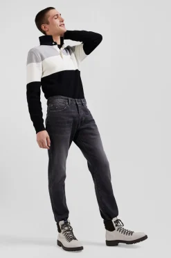 Regular grey mixed stretch denim jeans