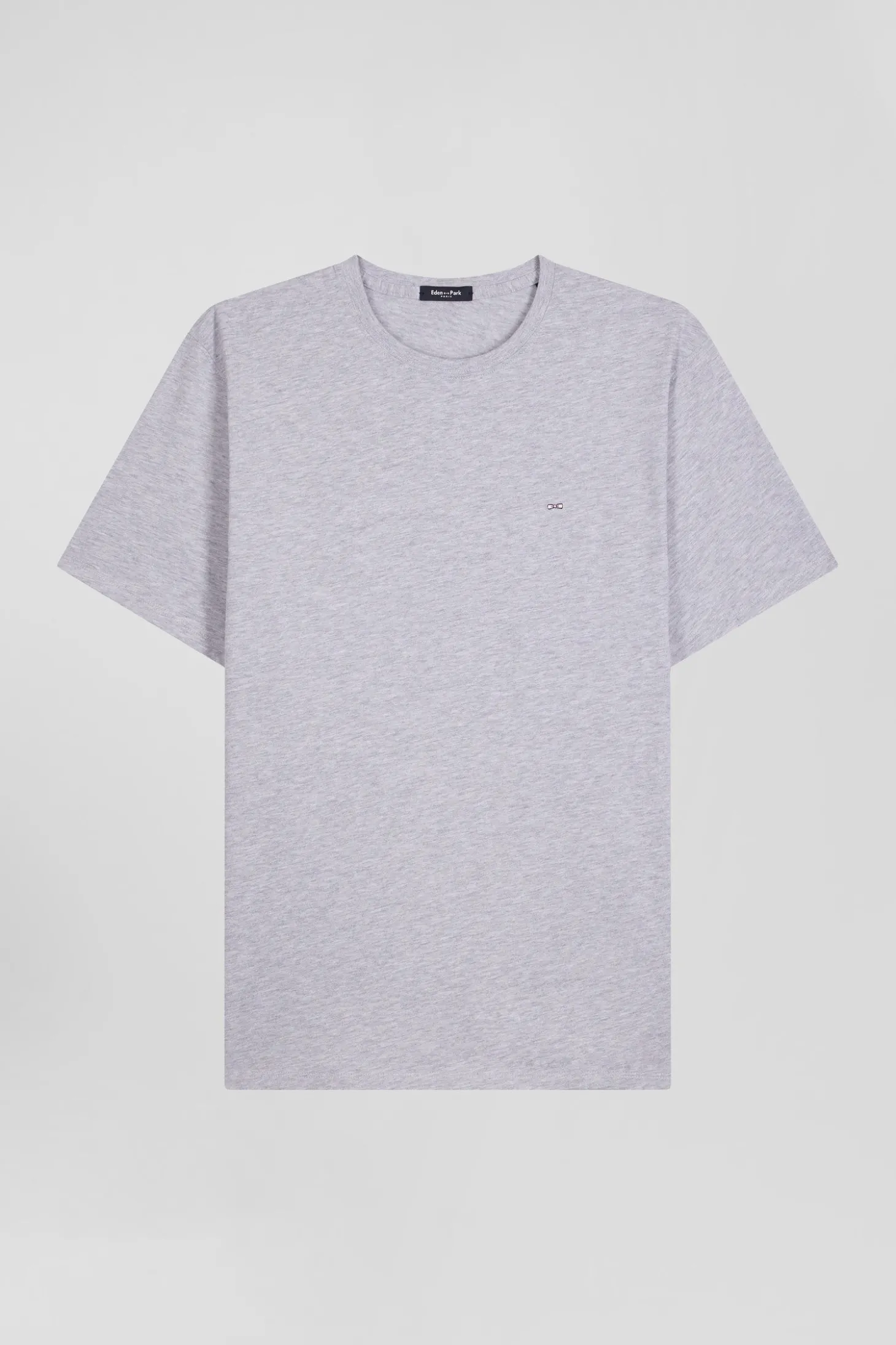 Regular grey Pima cotton short-sleeved T-shirt