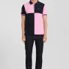 Regular navy blue Barbarian short-sleeved cotton piqué polo shirt