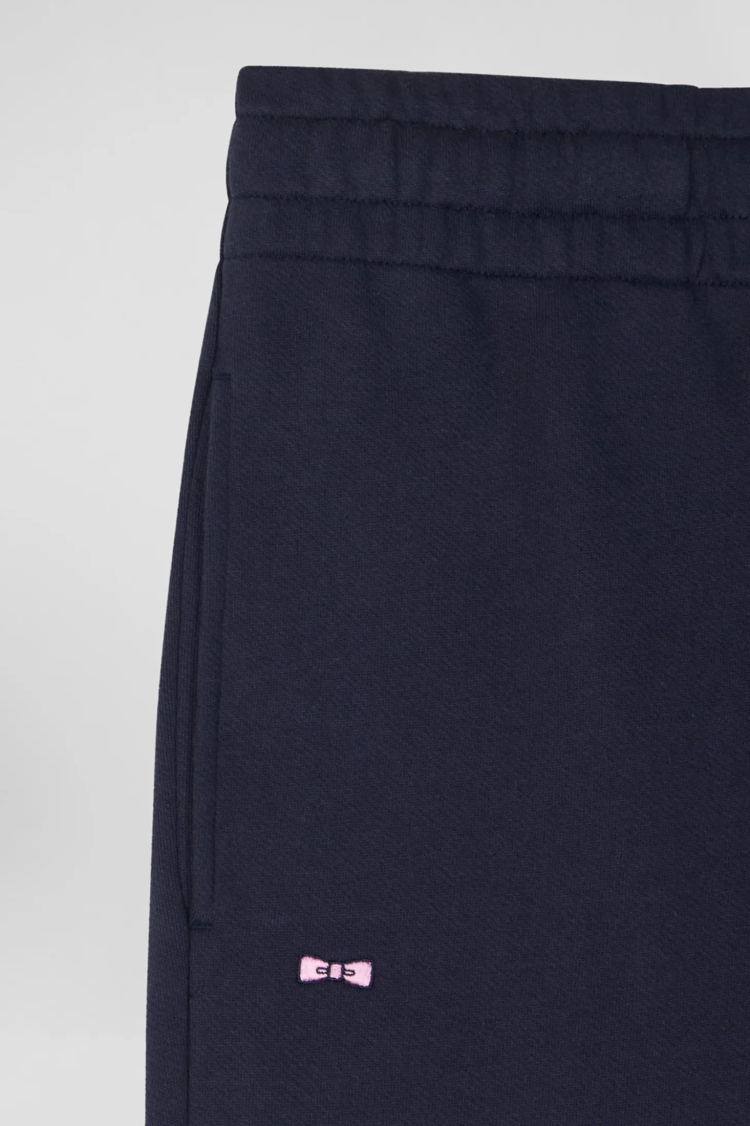 Regular navy blue brushed fleece jogging bottoms