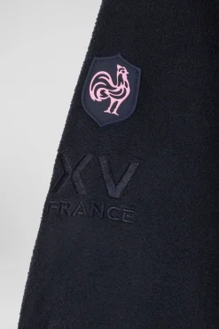 Regular navy blue zipped hoodie